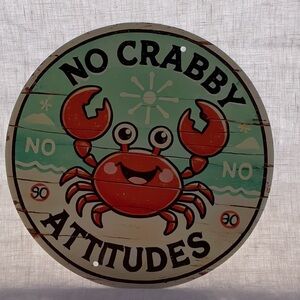 No Crabby Attitudes Red Crab Enamel Pin